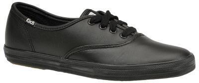 Keds Champion Leather Oxford Shoes - Womens 11 Black Oxford A2