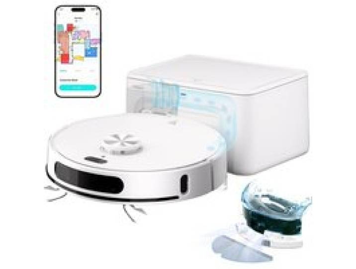 Robot Aspirateur Laveur Avec Station JusquÀ 8000Pa Autonomie 220Min