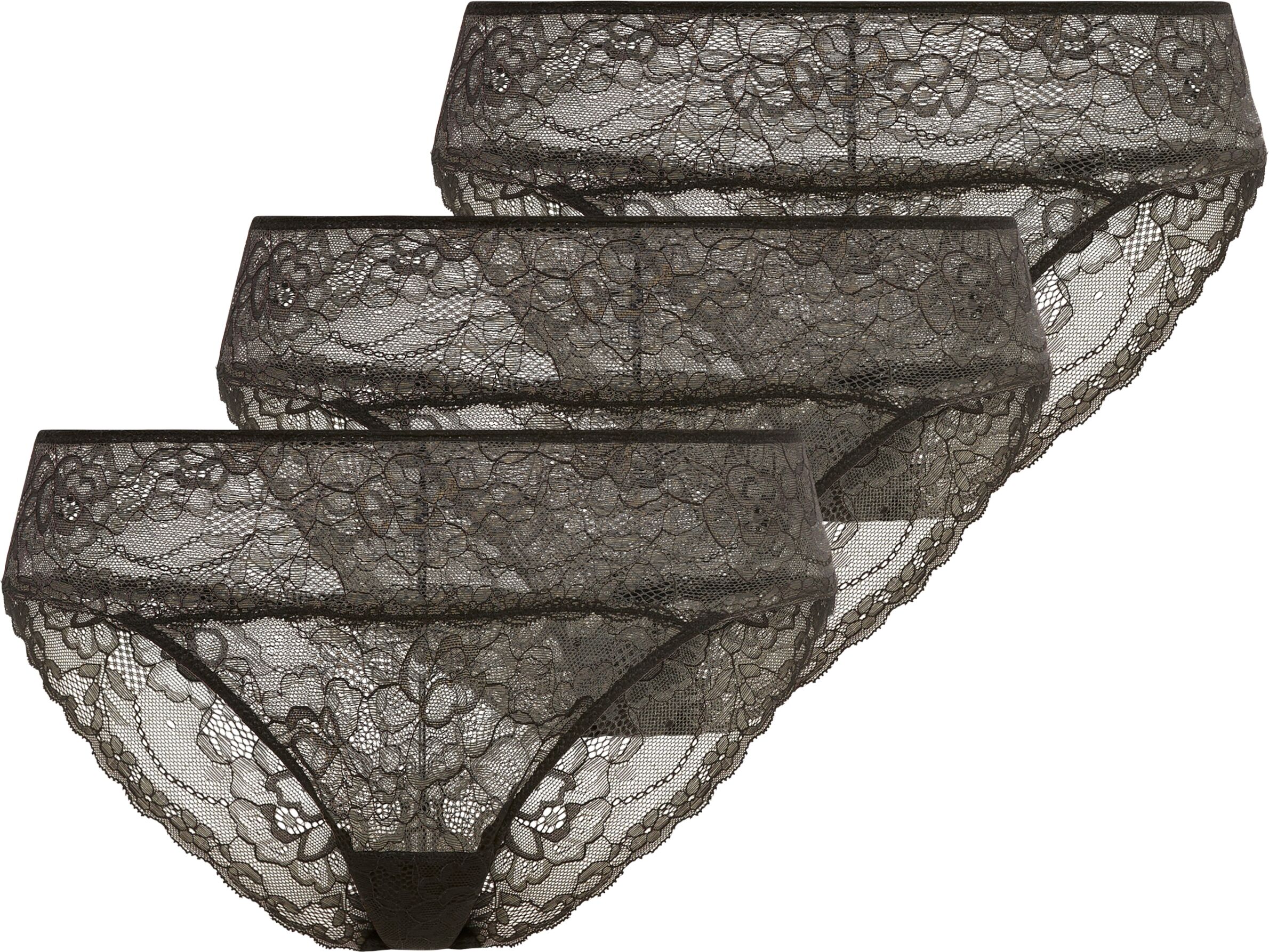 Midislip YSABEL MORA, Damen, Gr. S, Spitze, schwarz, Spitze, Obermaterial: 90% Polyamid, 10% Elasthan, körpernah, Unterhosen Midislip, leicht, weich, zarte Spitze schwarz S, Spitze
