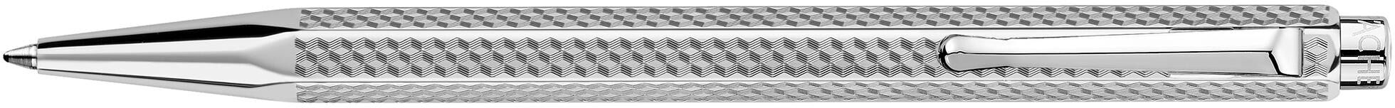 Kugelschreiber "Caran d'Ache Ecridor, Caran Cubrik Palladium", silber (silberfarben), Messing, Stifte, Kugelschreiber silberfarben Einheitsgröße
