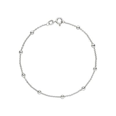 Armband JOBO "kleine Kugeln", silber (silber 925), Armbänder, Damen, 18,5cm, Silber 925 (Sterlingsilber), Armband, 925 Silber 18,5 cm