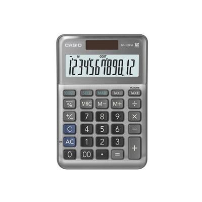 Casio MS-120FM Tischrechner Grau Display (Stellen): 12 batteriebetrieben, solarbetrieben (B x H x T) 101 x 148.5 x 27.6 mm