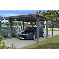 Skan Holz Emsland - Flachdach Carport aus Leimholz 404 cm Holzcarport
