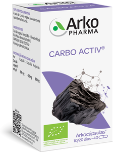 Arkocápsulas Suplemento Gases e Inchaço Carbo Activ Bio 40 cápsulas