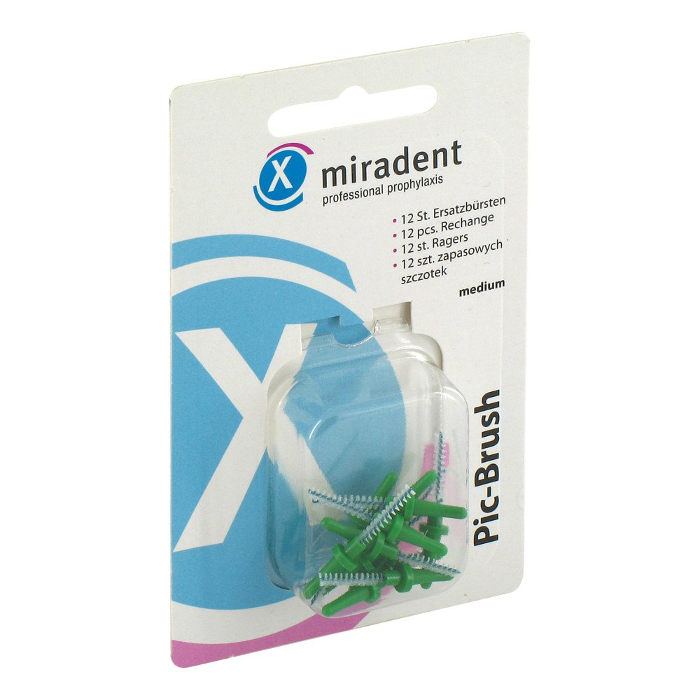 Hager Pharma GmbH Miradent Interdentalbürsten Pic-Brush Ersatzbürsten medium grün 00842087