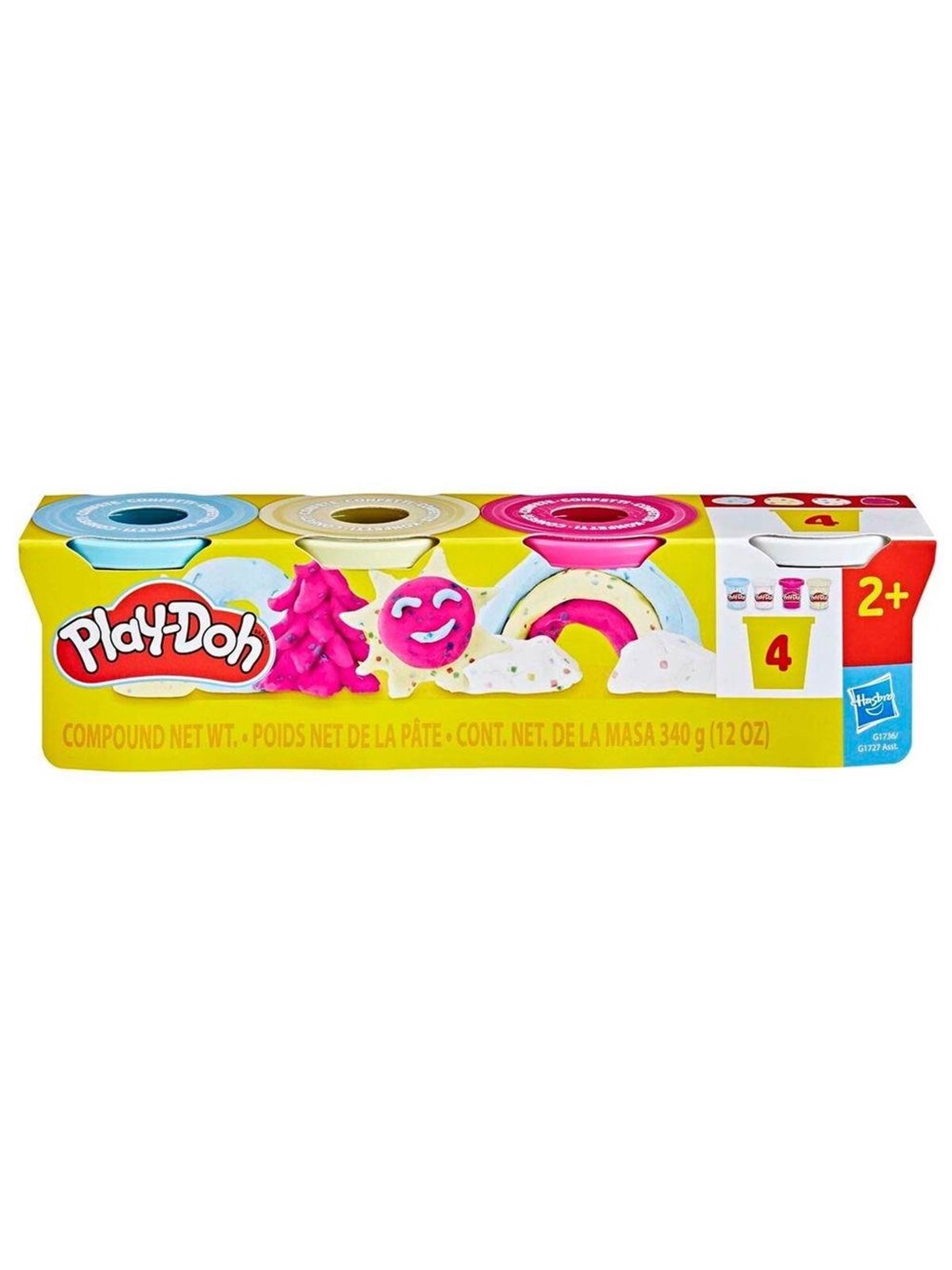 Play-Doh Confetti Fun 4 Pack 340G