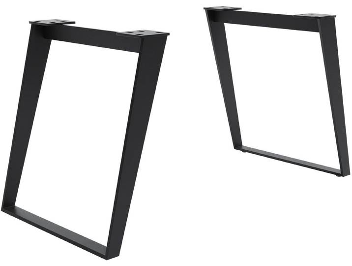 DELIFE Tischbein Metall, Schräg (2er-Set) Tischgestell