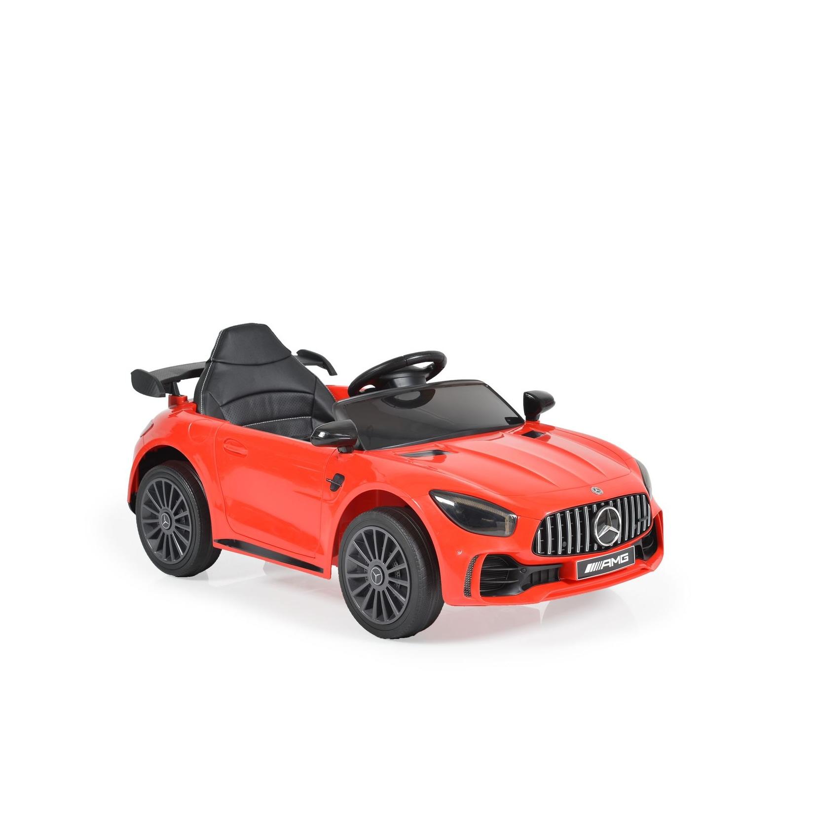 Moni Kinder Elektroauto Mercedes AMG GTR EVA-Reifen, Musikeffekte, Fernbedienung rot