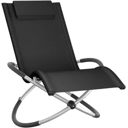 tectake Sonnenliege Paulina ergonomisch, faltbar, 150 kg  Schwarz