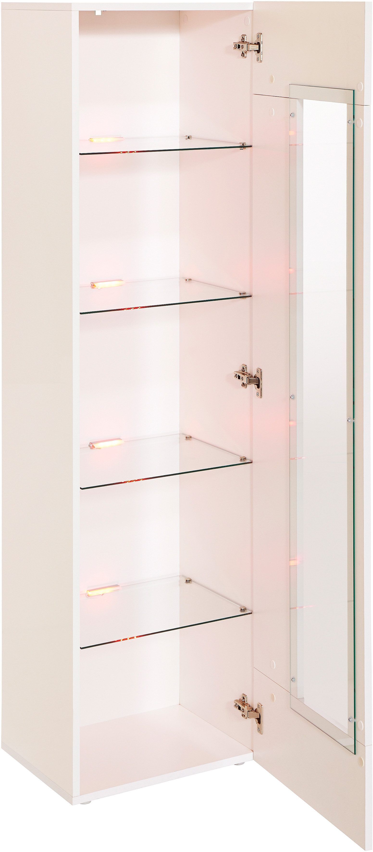 Vitrine HOME AFFAIRE "Egypt", weiss (weiß), B:45cm H:162cm T:34cm, Schränke, Vitrine weiß B/H/T: 45cm x 162cm x 34cm