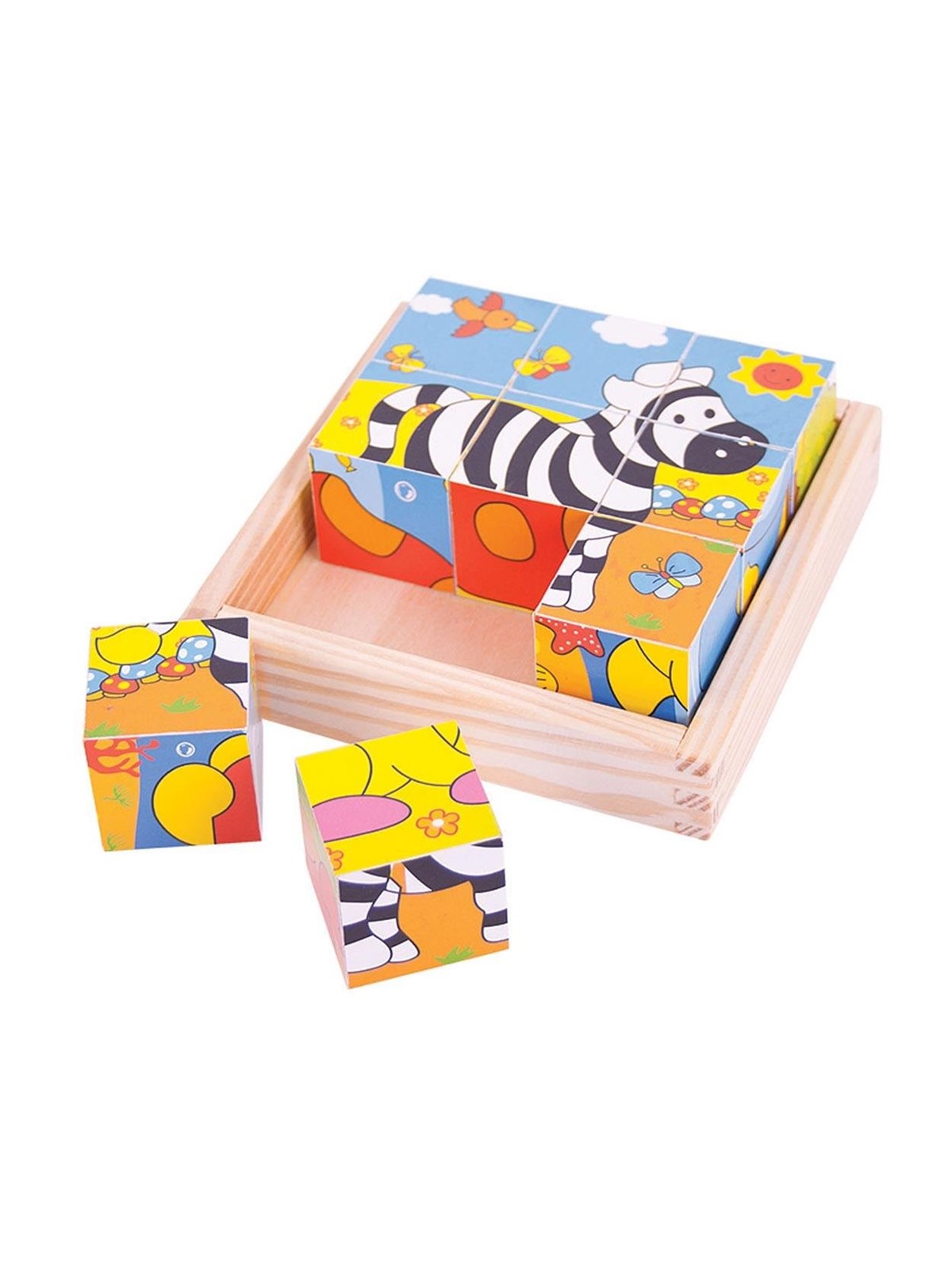 Bigjigs Safari Blockpuzzel Holz