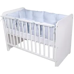 Lorelli Babybett-Nestchen 4-teilig rundum, Babybett 120 x 60 cm, 100% Baumwolle blau