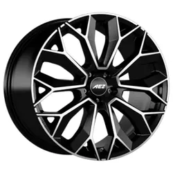 AEZ Leipzig Dark Black Polished 10.5x21 ET 43 5/112 Alufelge Schwarz