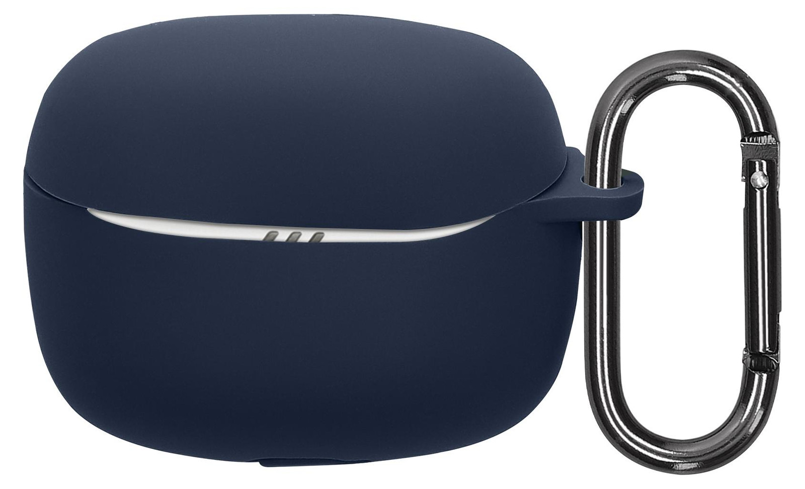 kwmobile beschermhoes voor JBL Tune Beam 2 - TPU siliconen hoesje voor oordopjes en oplaadcase - schokbestendig - donkerblauw