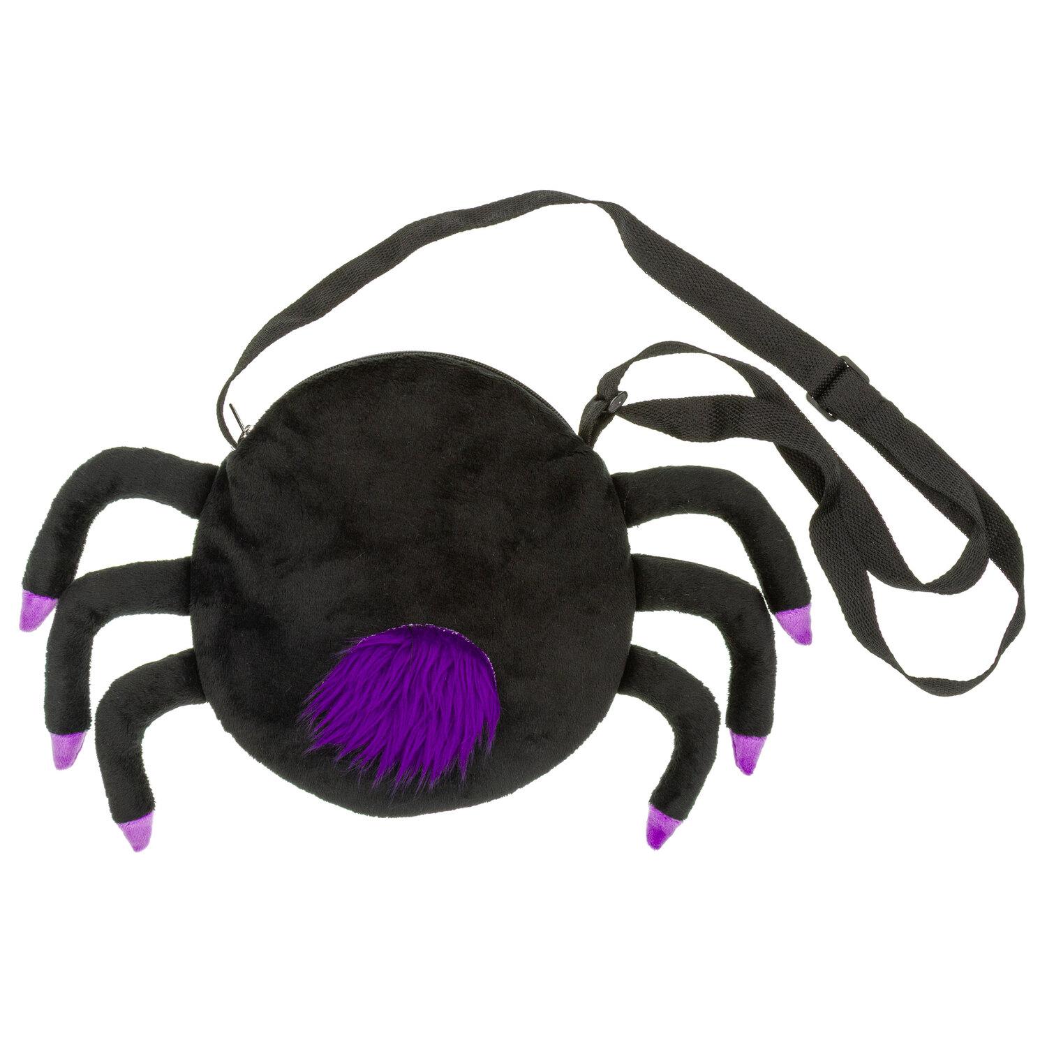 Tasche "Spinne", schwarz-lila