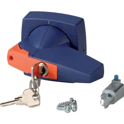 Eaton 1818038 Drehgriff, 6 mm, K2S, Türeinbau, blau, Zylinderschloss K2SDB/C