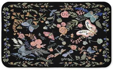 "Stupell Dark Flowers & Garden Friends Printed Anti-Fatigue Floor Mat, design by Ani Del Sol, 30""x18"""
