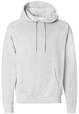 Hanes P170 EcoSmart Hooded Sweatshirt in Ash size 5XL   Cotton Polyester