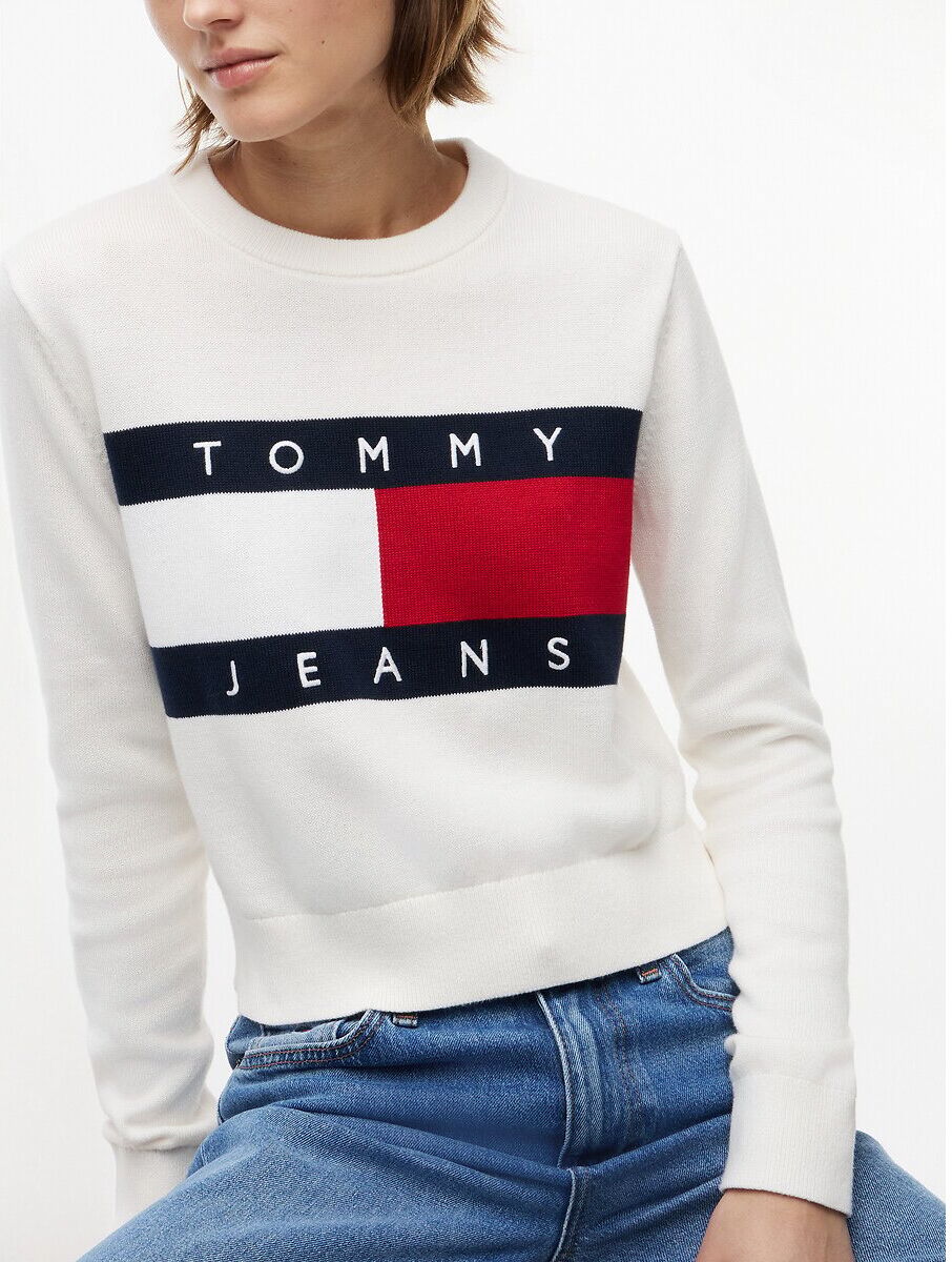 TOMMY JEANS Pull col rond logo
