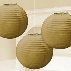 3 Lampions gold