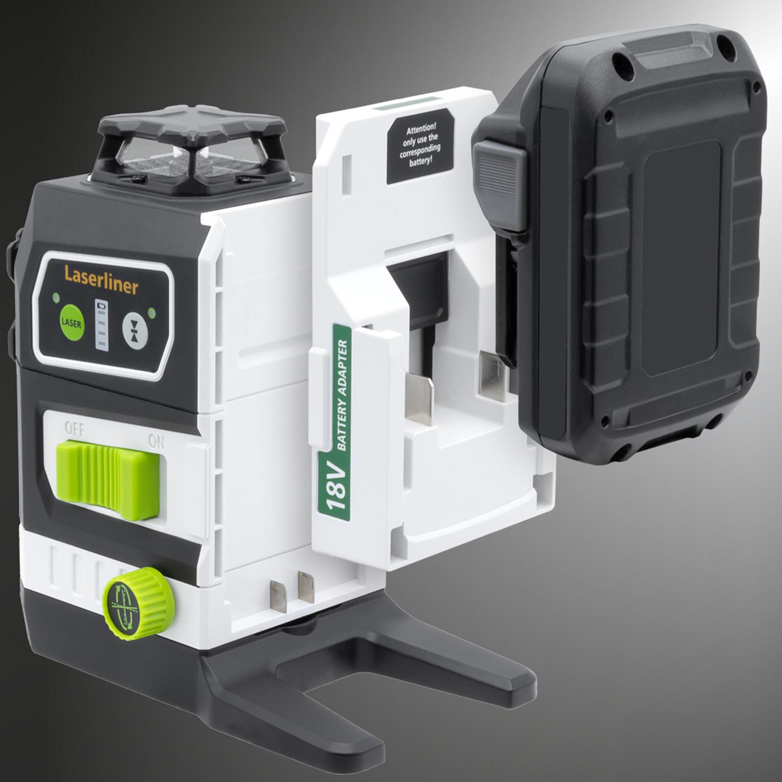 Laserliner kruislijnlaser Multi-18V-serie met PowerAdapter en Bosch Power for All