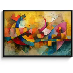 POSTER MIT RAHMEN Kunst - Abstrakt - Modern 120x80 cm