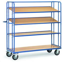 Fetra Hauptartikel 4396 Etagenwagen Stahl pulverbeschichtet Traglast (max.): 400 kg Brillantblau (RAL 5007)