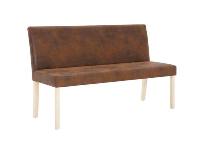 Helloshop26 Sitzbank 139,5 cm Braun Synthetik Wildleder 02_0010840