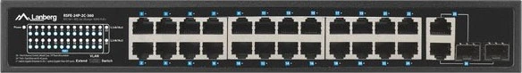 Lanberg Switch 24X 100MB DSP+/2X Combo Rack 19" 360W V2
