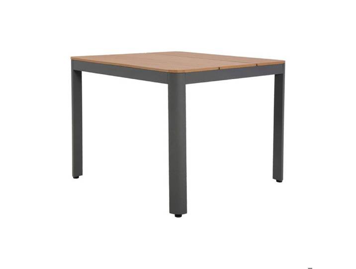 Table en alu carre 90x90 cm Bois Gris