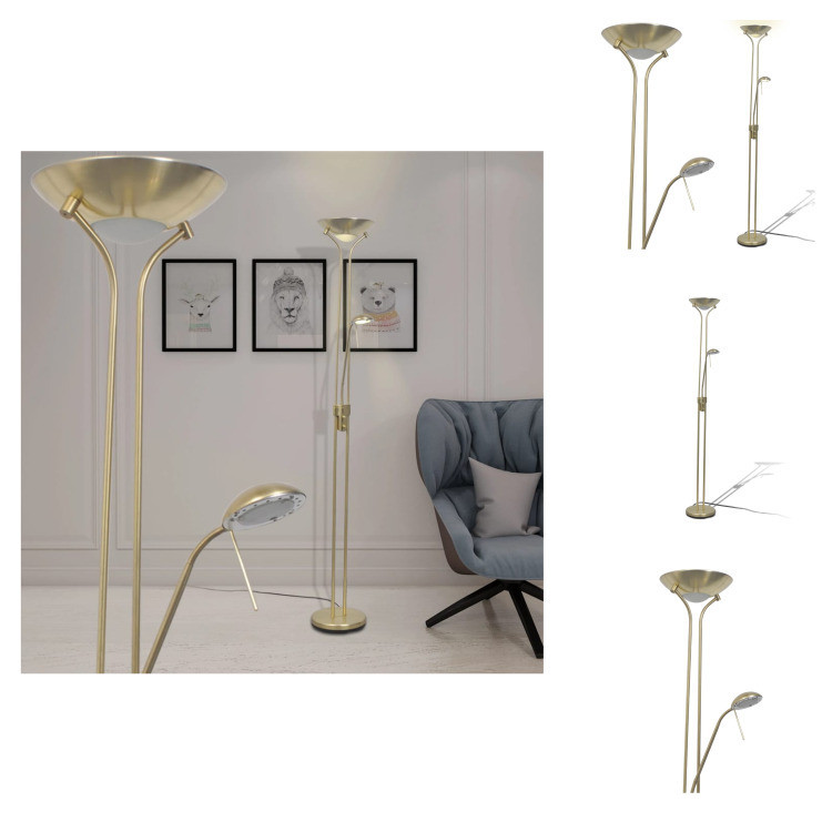 vidaXL Vloerlamp met dimbare LED-verlichting voor accent- en leesverlichting