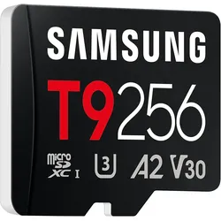 Samsung SD MicroSD Card 256GB SDXC T9 (2026) Reader retail (256 GB, microSDXC, U3, UHS-I), Speicherkarte, Schwarz