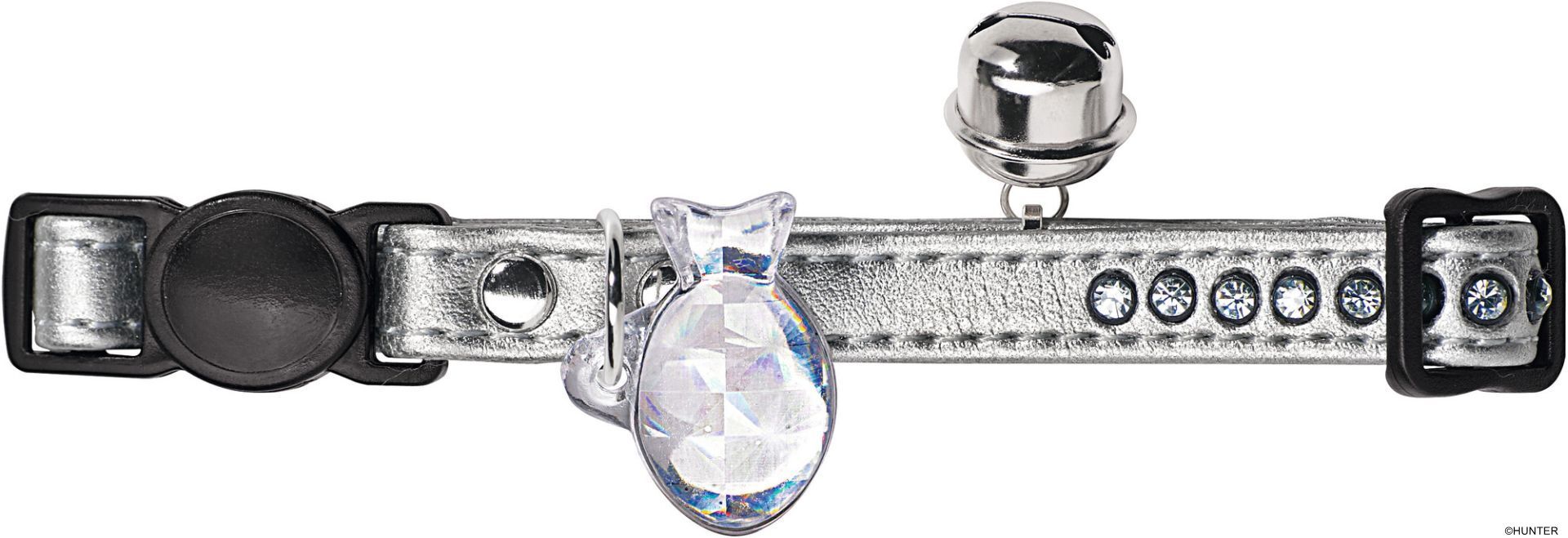 DOG SPORT HUNTER Katzenhalsband Modern Art Luxus, silber