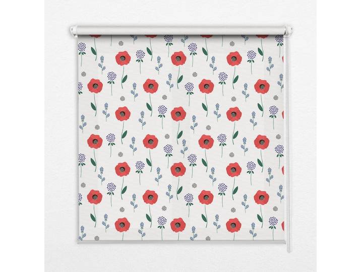 INNENROLLO - Fensterrollo - Rollo - 60x40 cm - Mohnblumen