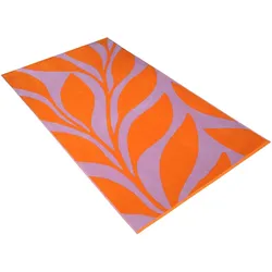 Vossen Strandtuch ocean leaf orange 100x180 cm