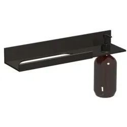 Laufen ASSIST Ablage H385AS14500011 400x100 mm,  1 Seifenspender rechts, schwarz matt