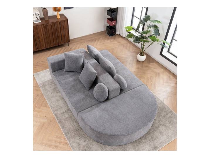 Odikalo Sofa Vorkomprimiert knochenlos Wolkensofa Chaiselongue Chenille Mehrfarbig, Vollkomprimiertes knochenloses Sofa,Wohnzimmer / Schlafzimmer mit segmentiertem Wolkensofa,Modern modular sofa, no assembly required,Bequemes Hautfreundliches Chenille-Stoff