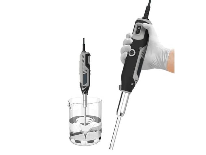 hKjPlvf Handheld High-Speed Homogenizer, Lab Disperser Emulsifier, Cell Crushing Mixer 5000~35000rpm, Speed Adjustable,Homogenizer for Animal Tissue, Food, Medicine, Cosmetic,MHZ-01