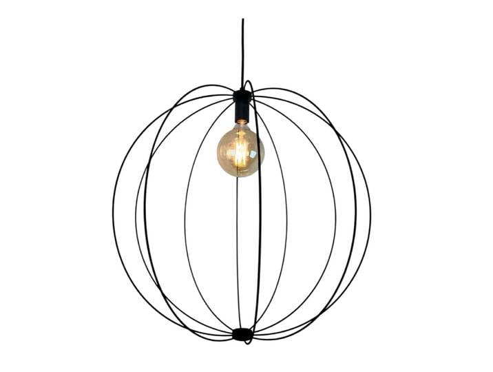 Suspension filaire globe noir d.60cm