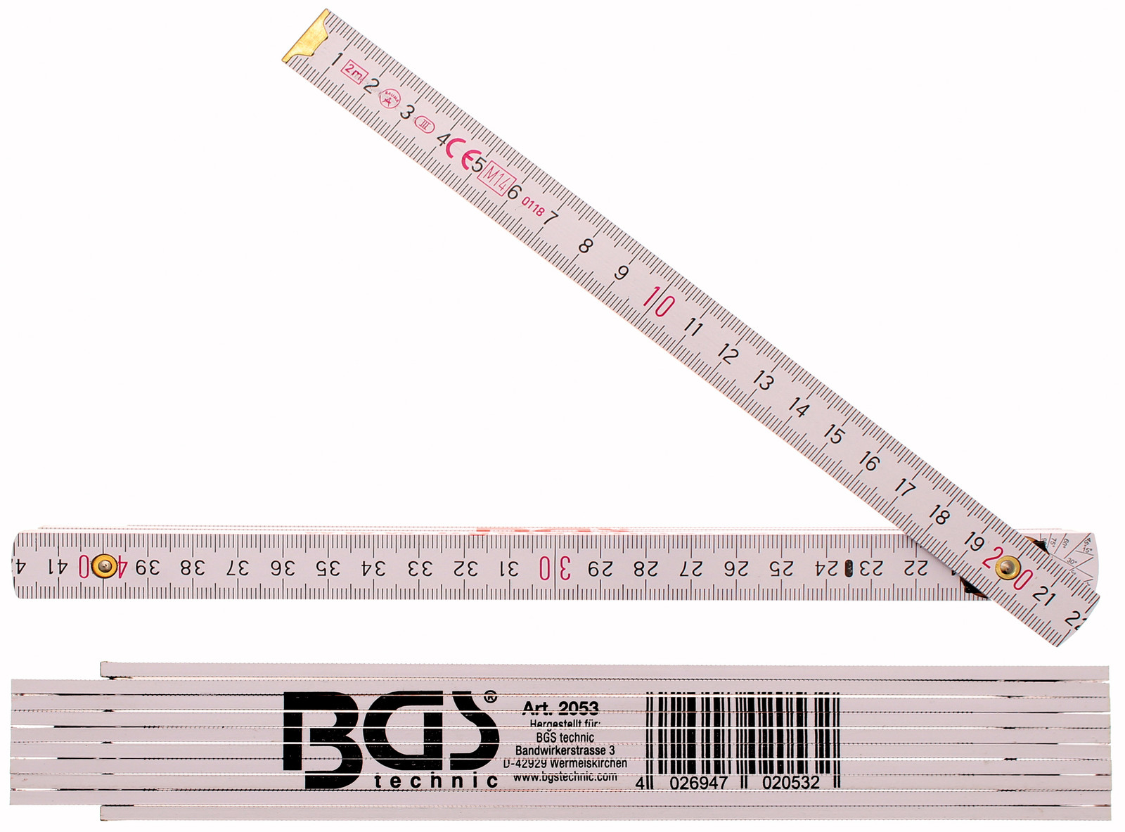 BGS Technic 2053 Houten meetlint, 2 meter