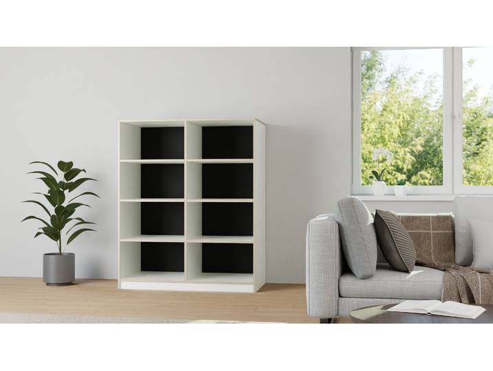 Meuble de bureau ouvert Pickawood Mélaminé premium Blanc Bord contre­plaqué