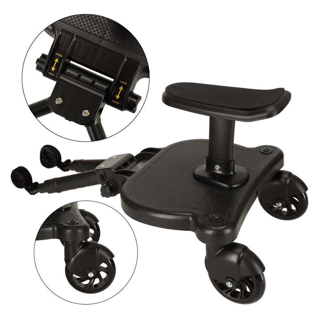Ikonka Creative Corner Kinderwagenverlängerung mit Kindersitz schwarz (KX3967)