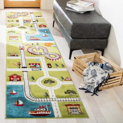 SAFAVIEH Carousel Kids Koika Neighborhood Toy Roadway Area Rug