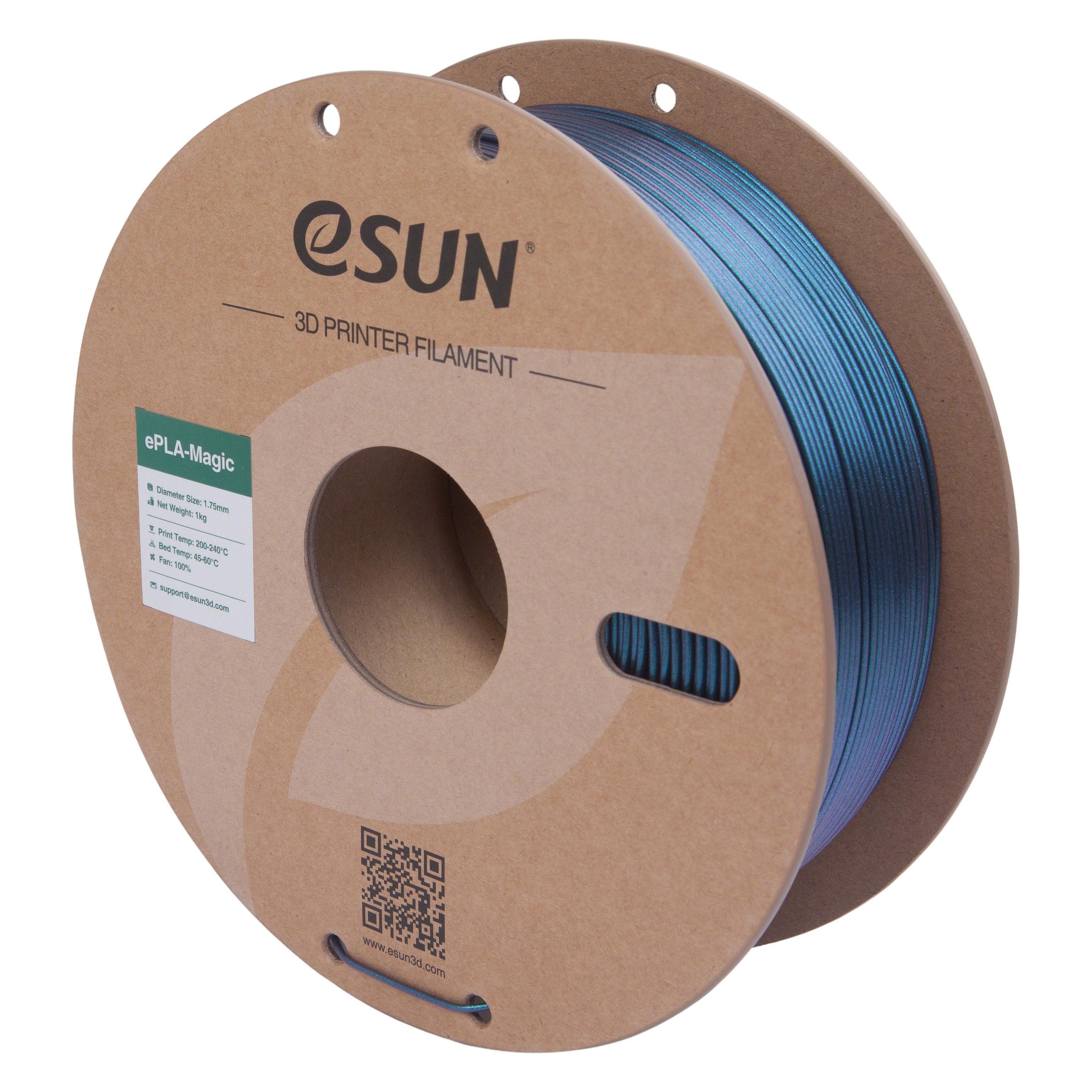 eSUN ePLA-Magic Dark Twinkling Blau Filament 1.75mm 1Kg (PLA, 1000 g, 1.75 mm) (EPLA-MAGIC-P175DTU1)