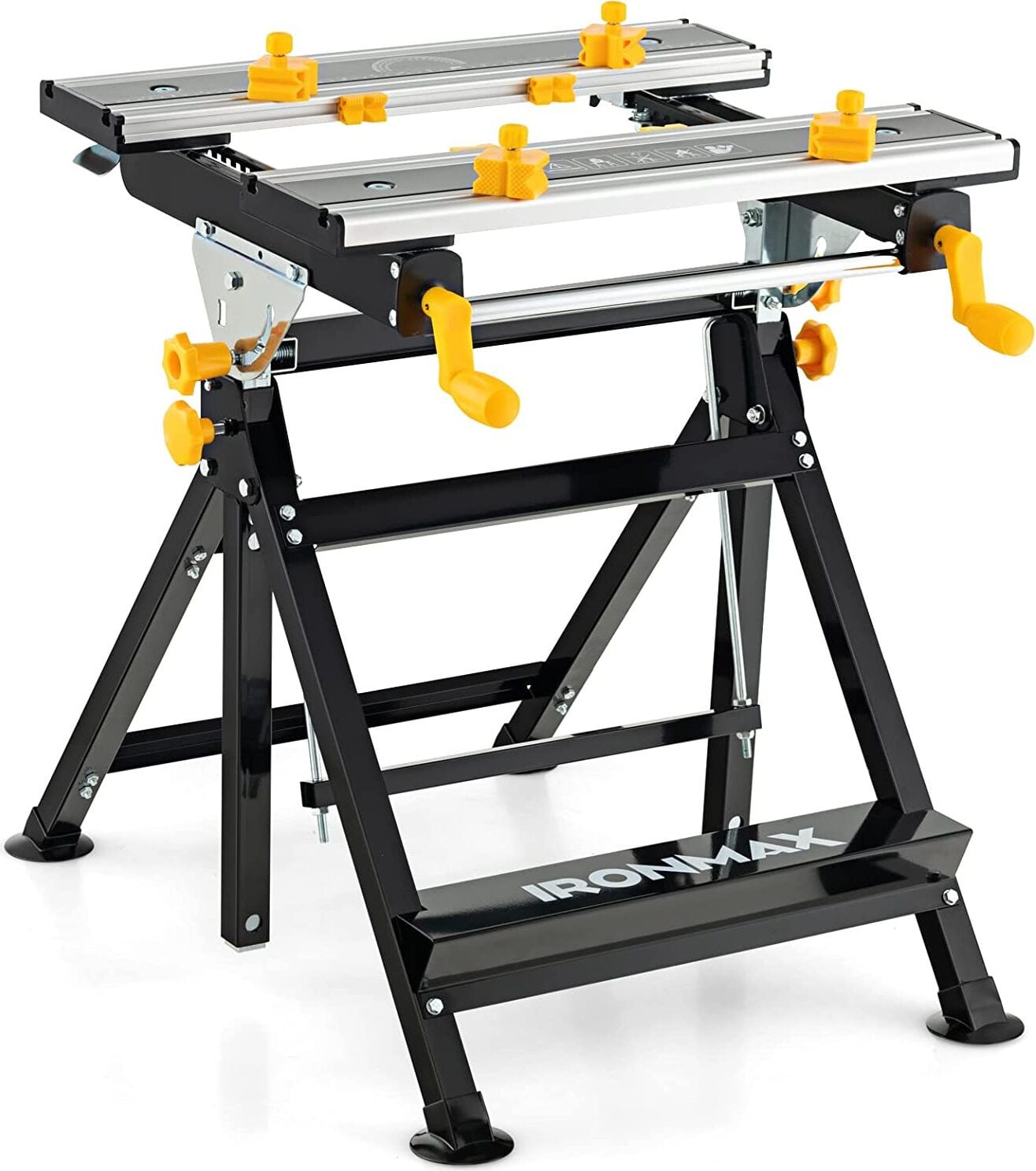 Costway Inklapbare werkbank met verstelbaar en kantelbaar aluminium frame, draagvermogen 100 kg