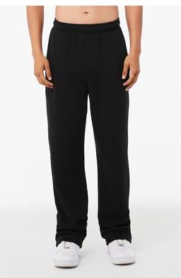 Bella + Canvas 3725 Sponge Fleece Straight Leg Sweatpants in Black size Large