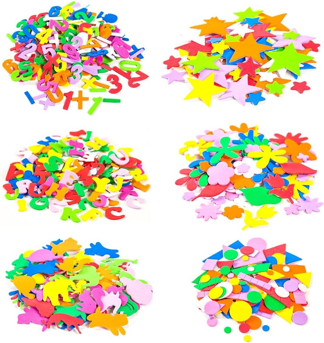 ShopVlot Zelfklevende Foam Letterstickers - 730 stuks - EVA materiaal voor knutselen