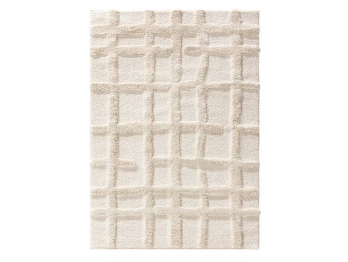 benuta Hochflorteppich Tibo Cream 120/170 cm, Creme, Textil, Zeichen/Symbole/Nummern/Buchstaben, Rechteckig, 120x170 cm, wasserabweisend, Teppiche & Böden, Teppich, Hochflorteppiche & Shaggys