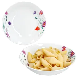 2x Marie Servierschale Ø23cm 1L Porzellan Blumen Suppen-Schüssel Beilagen Salat