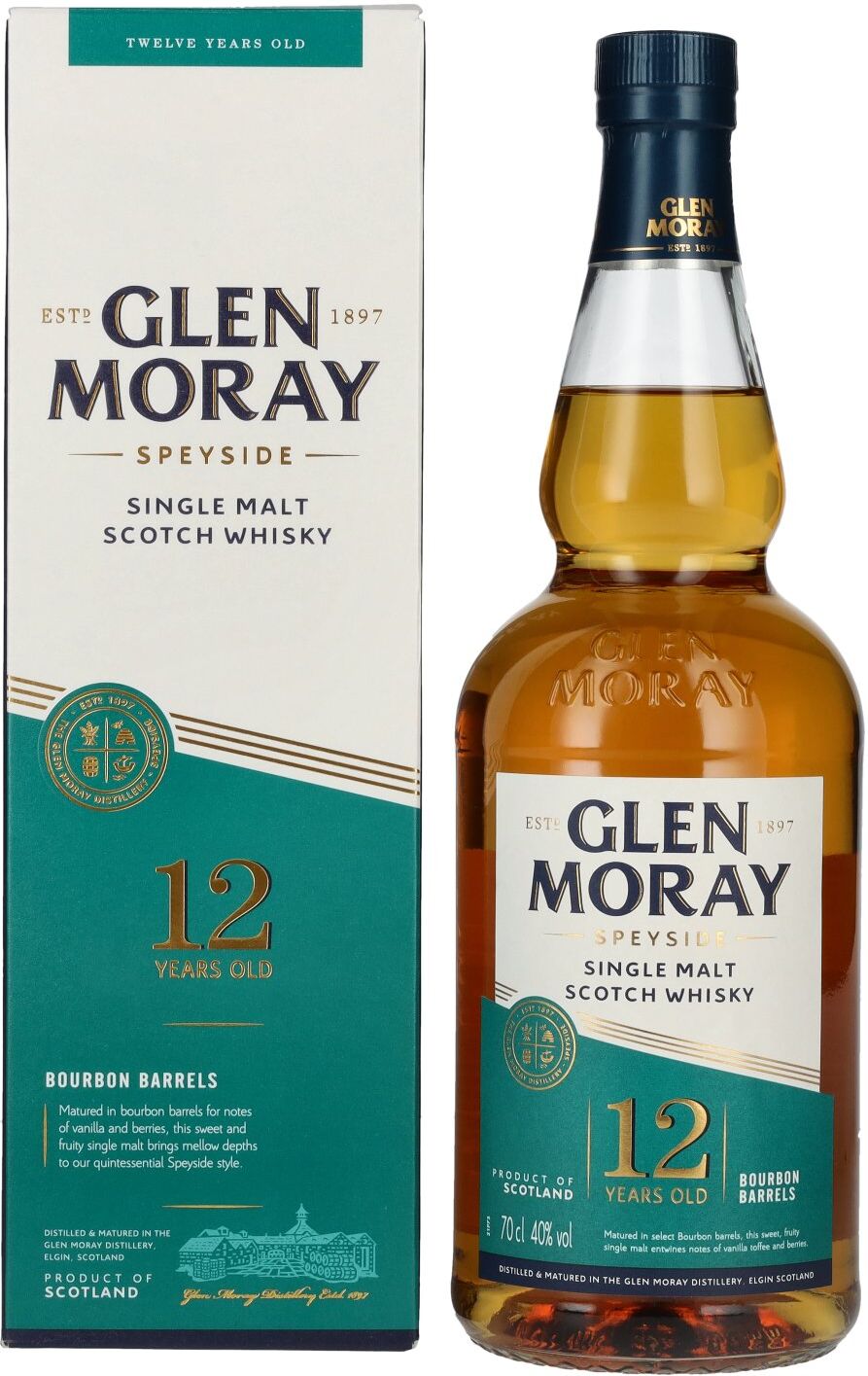 Glen Moray 12 Years Old Bourbon Barrels 40% Vol. 0,7l in Geschenkbox